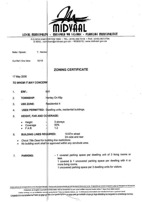 Vacant Land Commercial for Sale in Henley On Klip - Zoned for Town Houses.