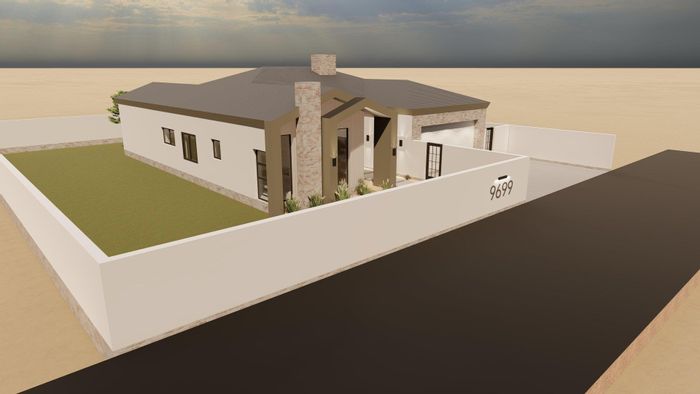 House for Sale in Swakopmund Ext 39: Open-plan living, inside braai, double garage.