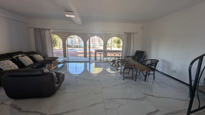 Eros House For Sale: Pool, patio, garage, and scenic views of Windhoek.