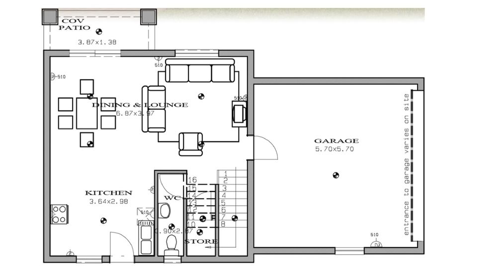186m2 Ground Floor Plan