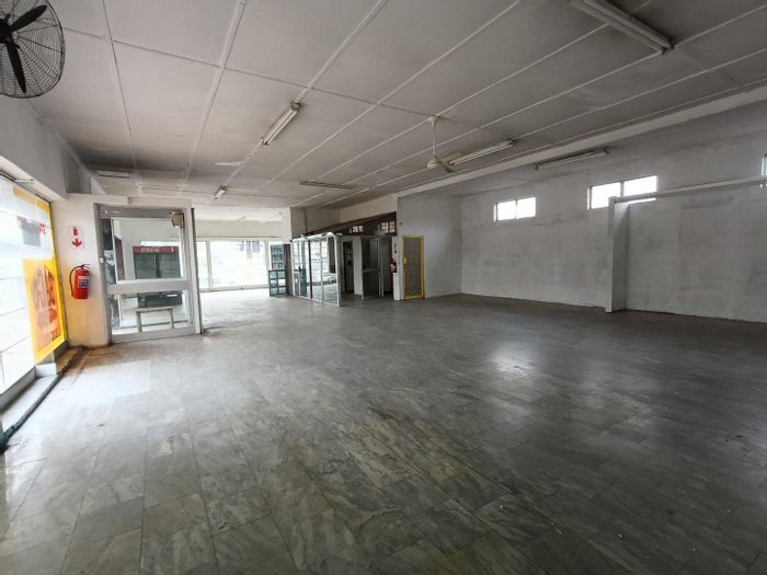 Retail space to rent in Pinetown Central with high visibility and storage area.