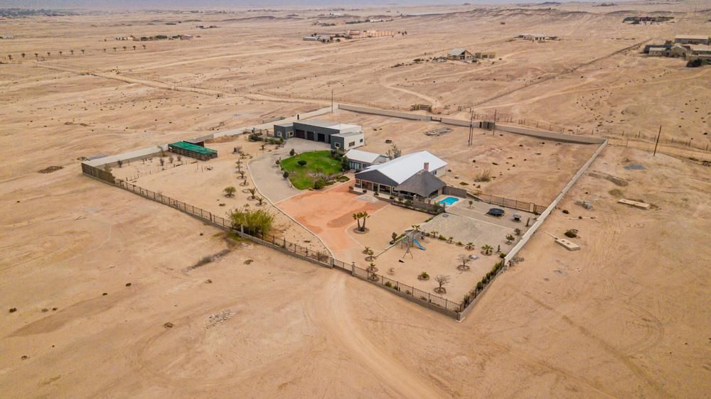 Aerial view of the property