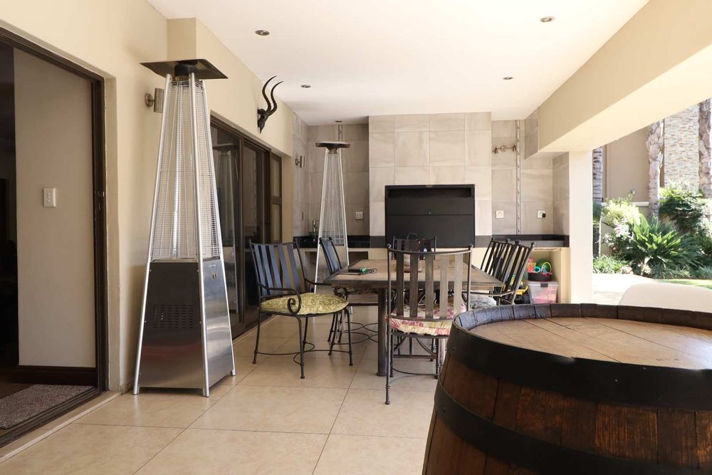 Patio with built in braai