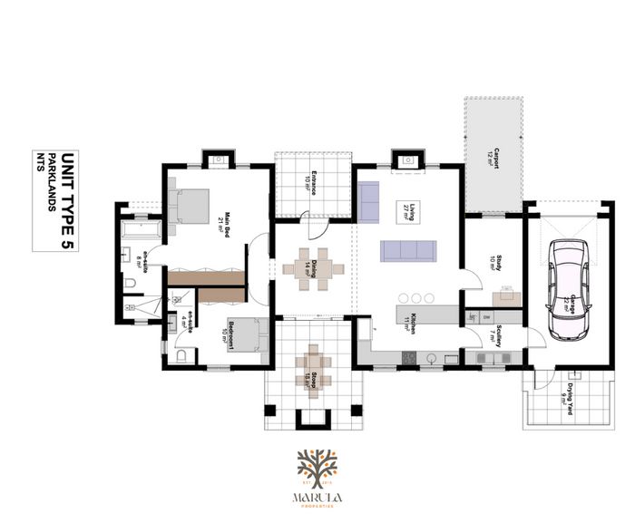 For Sale: Townhouse in Omeya Golf Estate with 2 beds, study, and garage.