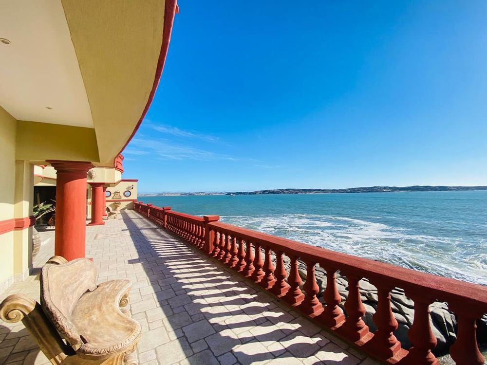 Balcony overlooking the ocean