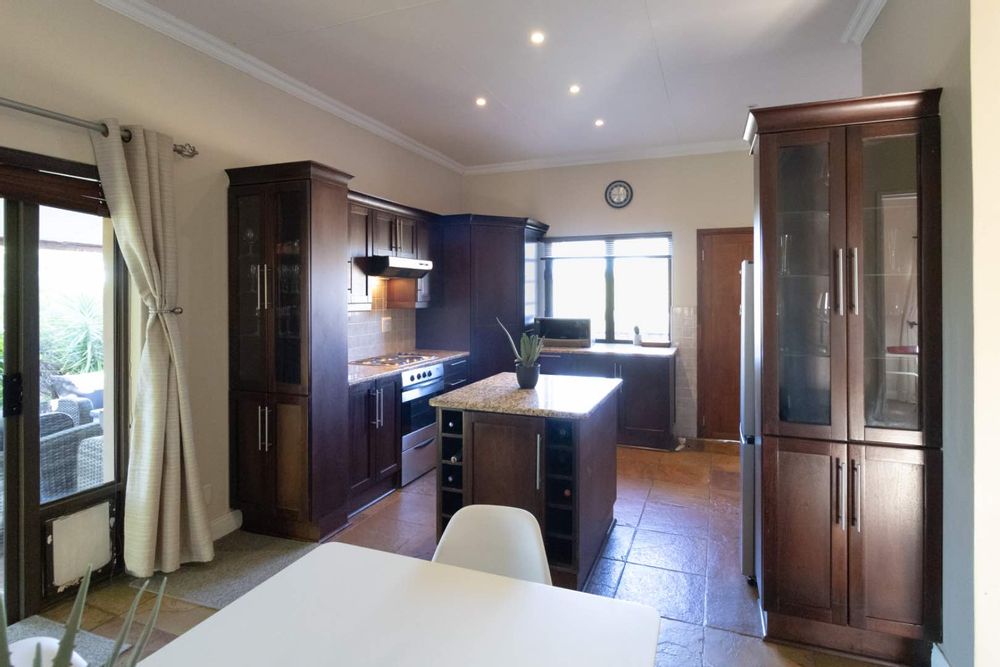 Open-plan dining area and kitchen