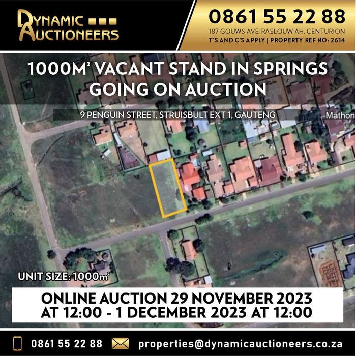 Property #2202959, Vacant Land Residential auction in Struisbult