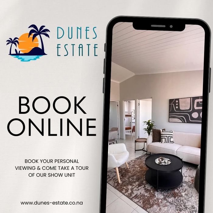 Townhouse in Walvis Bay Central For Sale: 2 beds, EDGE-certified, low utility costs.