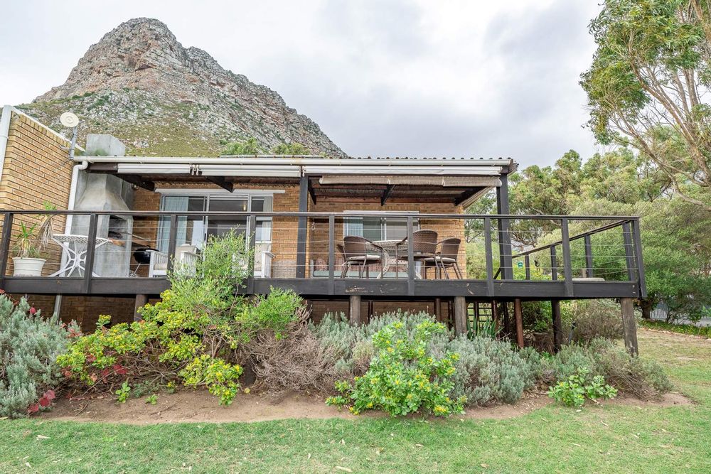 front porch and open garden facing the ocean