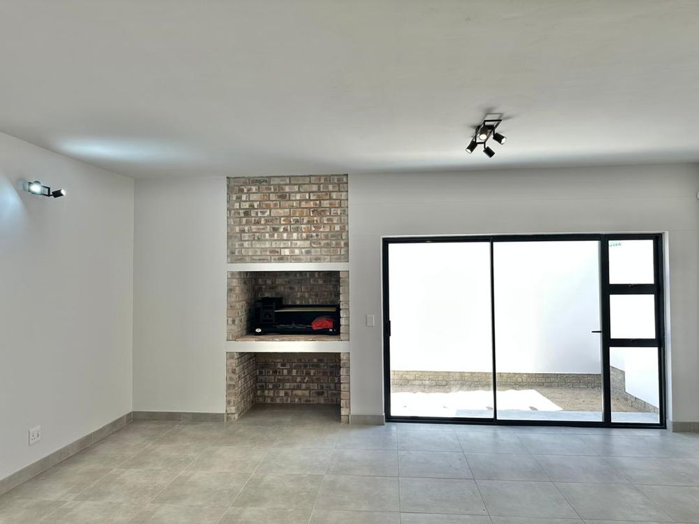 Sliding doors leading to outside