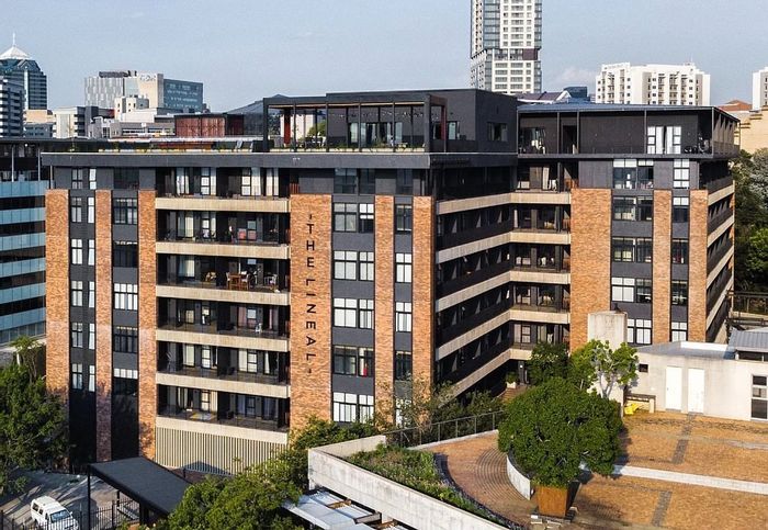 To Rent: 1-Bedroom Apartment in Sandown with balcony, rooftop pool, and security.