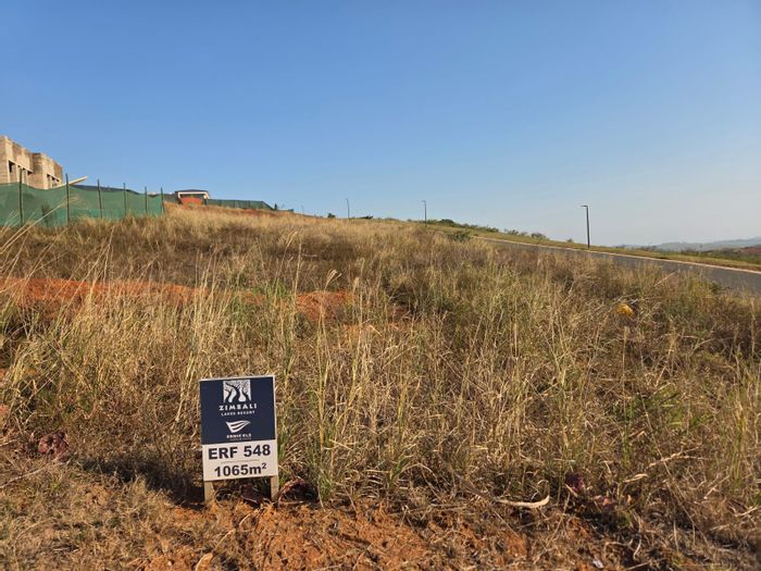 Vacant Land Residential For Sale in Zimbali Lakes Resort - 1065m², no transfer duty.