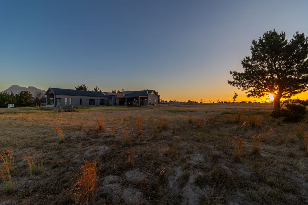 Golden glare over the property