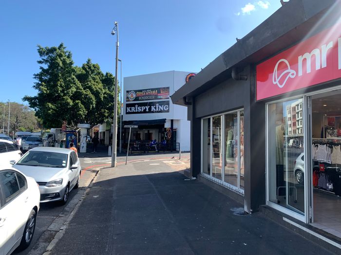 Rondebosch Retail To Rent: Ground floor space with office, parking, and street exposure.