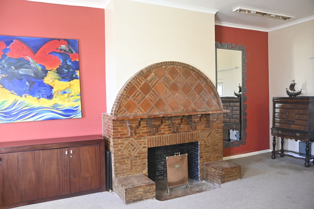 Fireplace inside the office