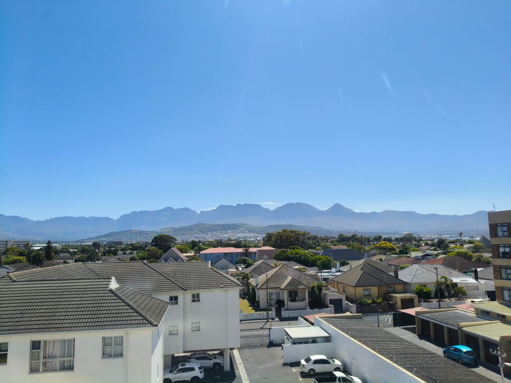 mountain views from the living area/bedroom