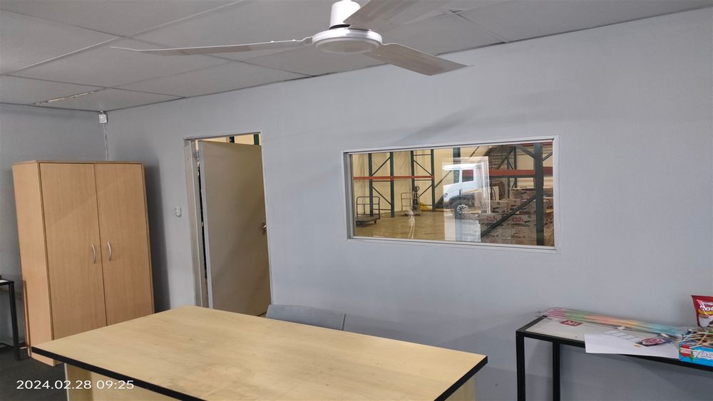 View of the reception/office from the warehouse