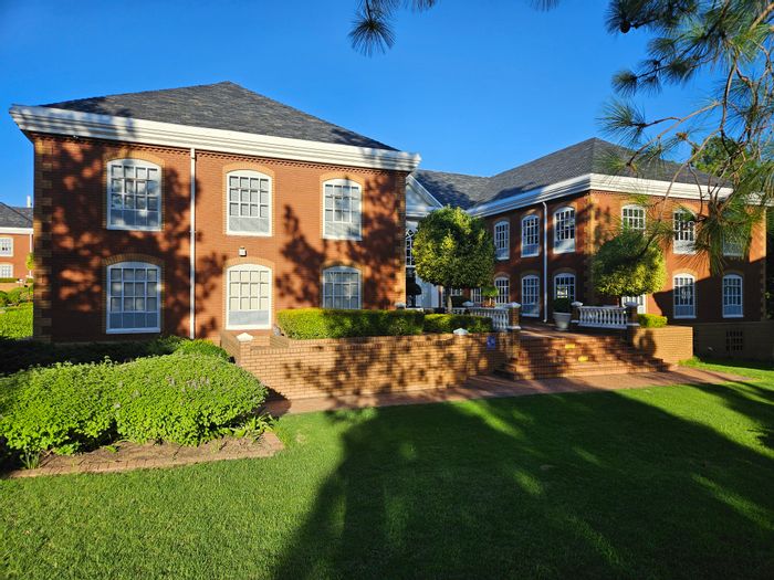 Bryanston Office To Rent: Fitted space, gardens, backup utilities, easy highway access.