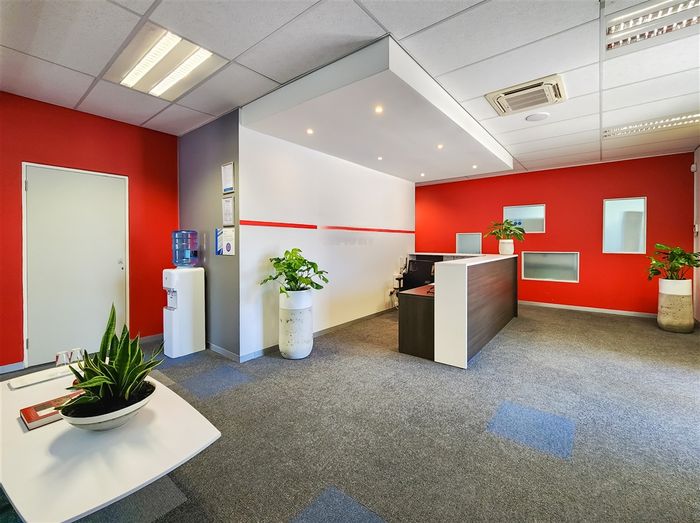 Fourways Office To Rent: Ground-floor space with boardroom, kitchen, and security.