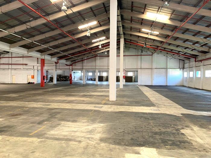Industrial warehouse in New Germany to rent, features large yard and 24-hour security.