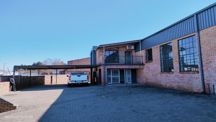 Industrial property in Laser Park for sale, features offices, security, and solar power.