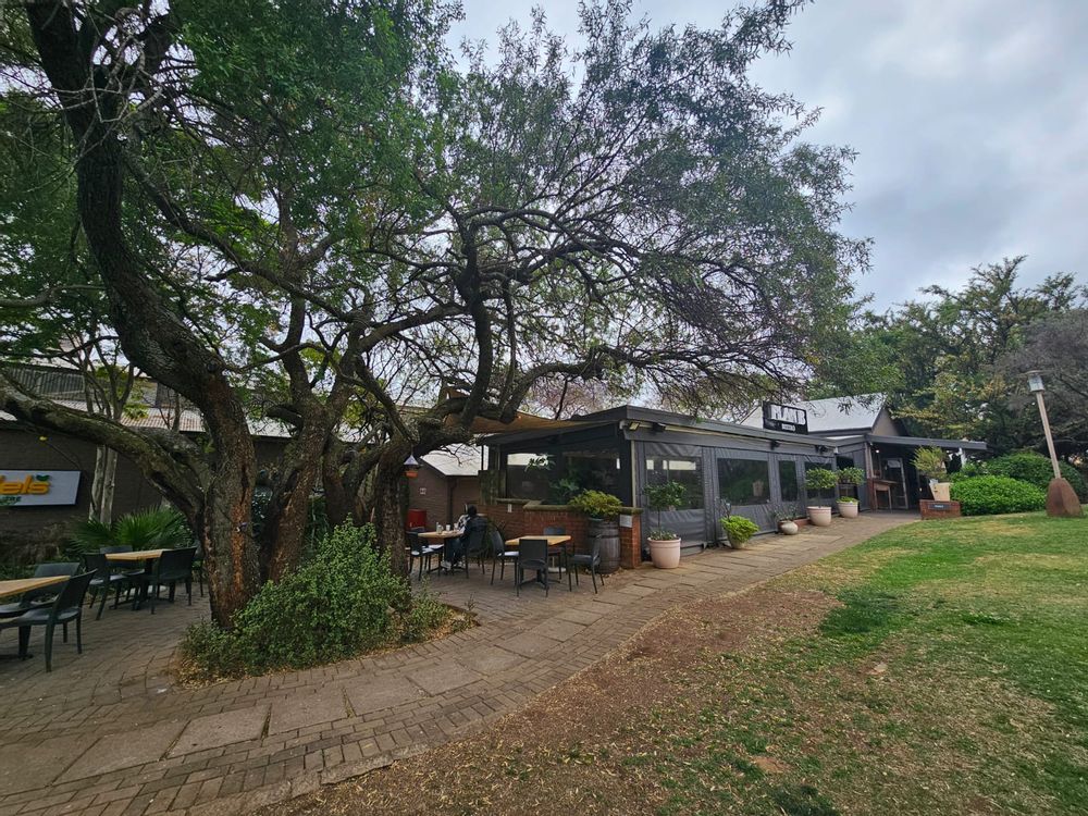Outside view of restaurant area and entrance