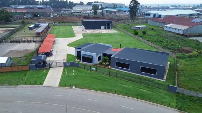 Industrial property in Vorsterskroon for sale with helicopter facilities and extensive space.