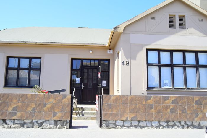 Commercial property in Swakopmund Central to rent, featuring five offices and garden.