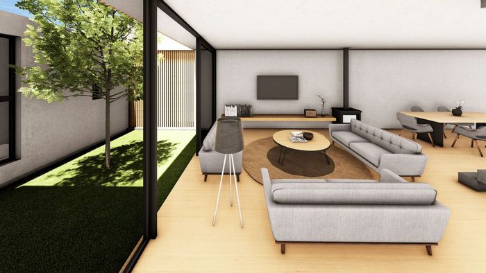 For Sale: Townhouse in Kramersdorf with outdoor space, parking, and premium finishes.