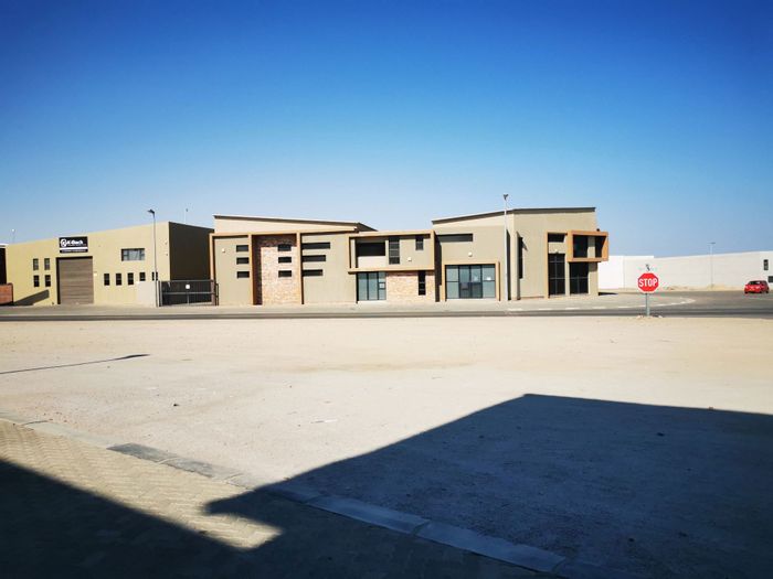 Industrial Property For Sale in Swakopmund Central: Showroom, warehouse, offices, parking.