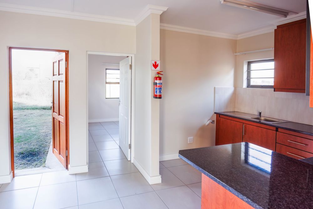 Neat kitchen and back door