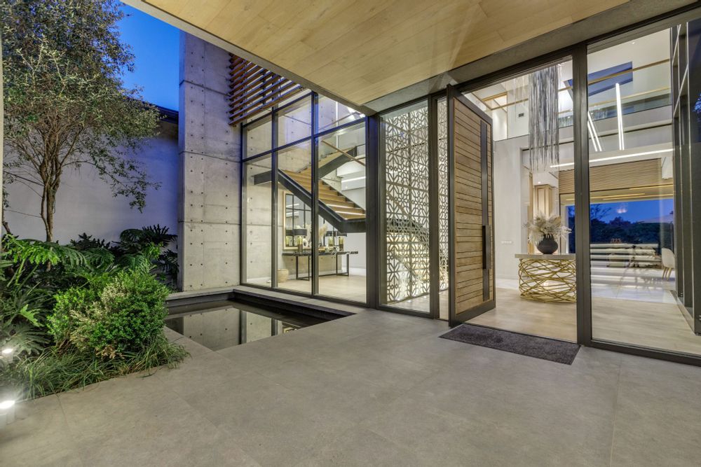 Double volume front door