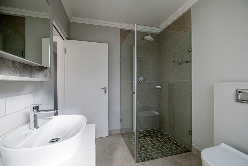 Full bathroom with bath & shower