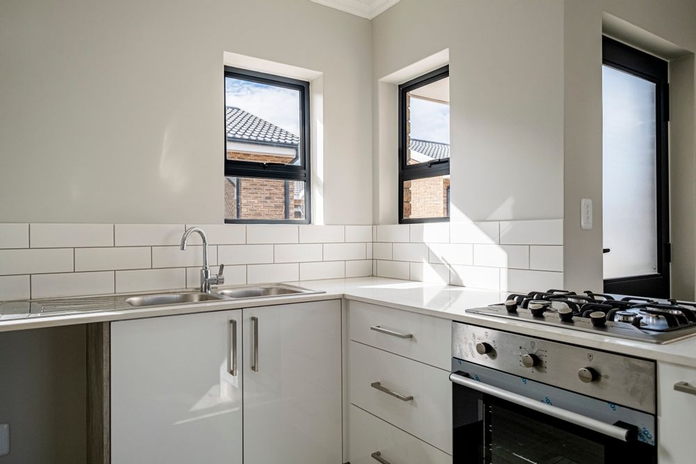 Gas stove fitted kitchen