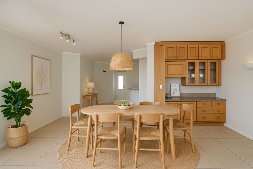 virtual staging of dining area