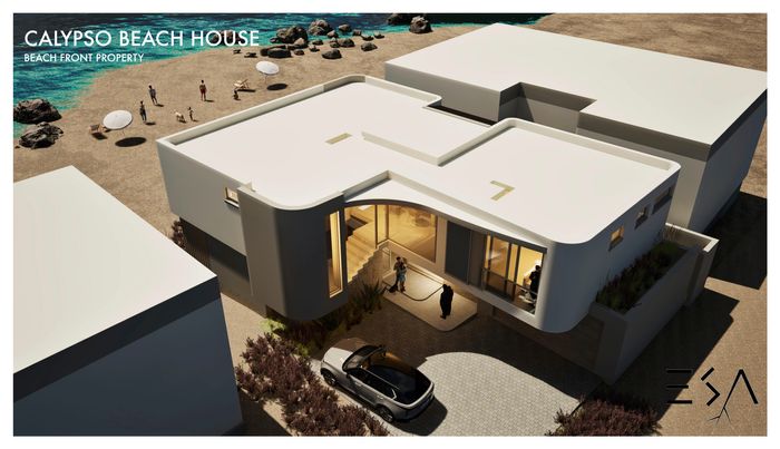 For Sale: Beachfront House in Calypso Beach with lagoon views and heated pool.