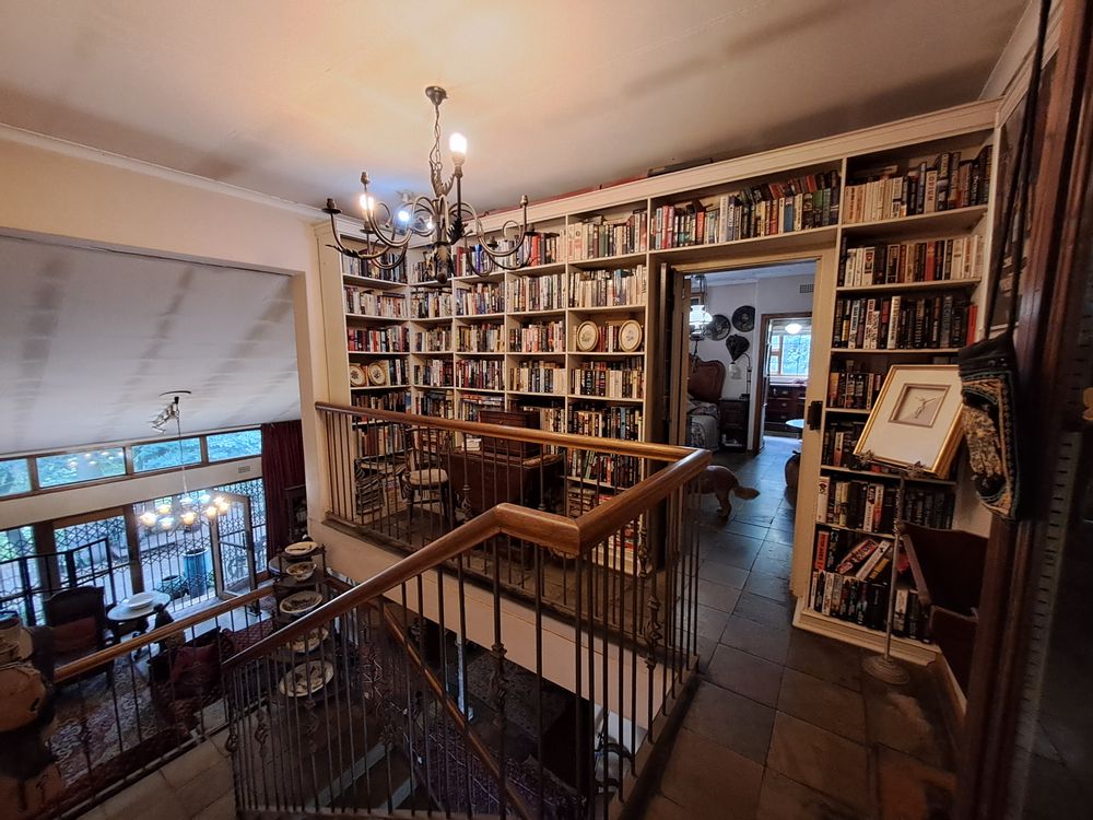 Library from staircase landing