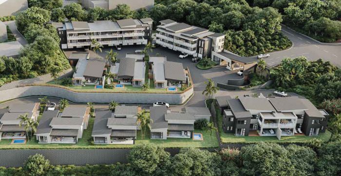 For Sale: Salt Rock Apartment with 3 beds, ocean views, secure estate amenities.