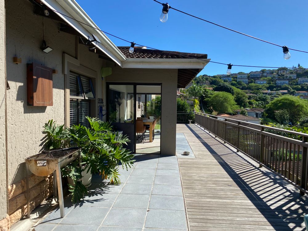 Decked areain front of enclose Patio