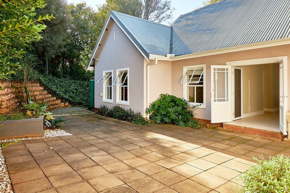 The back paved section off the kitchen and dining area.