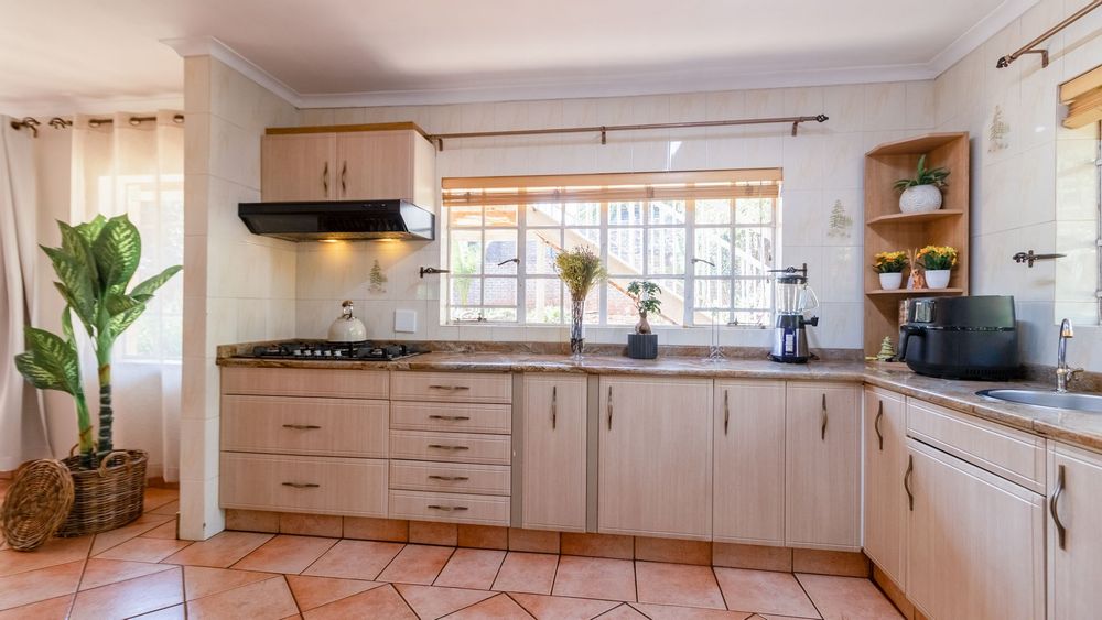Kitchen has granite tops