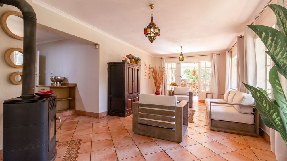 Family room has a fireplace for cosy winter evenings.