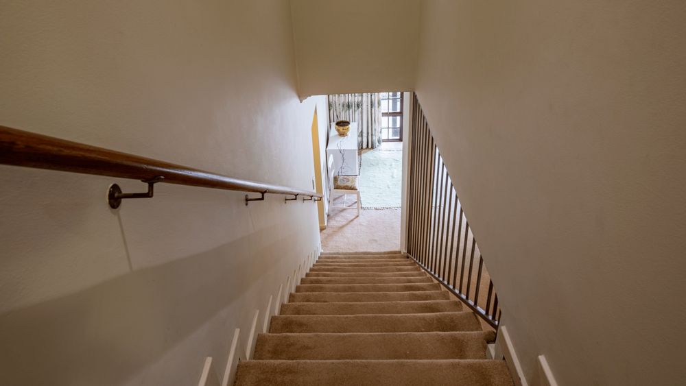 Stairs leading to base level