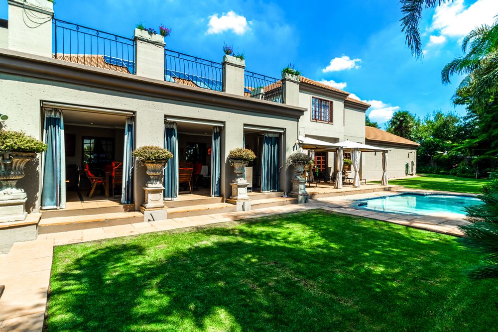 Large patio opening onto the pool