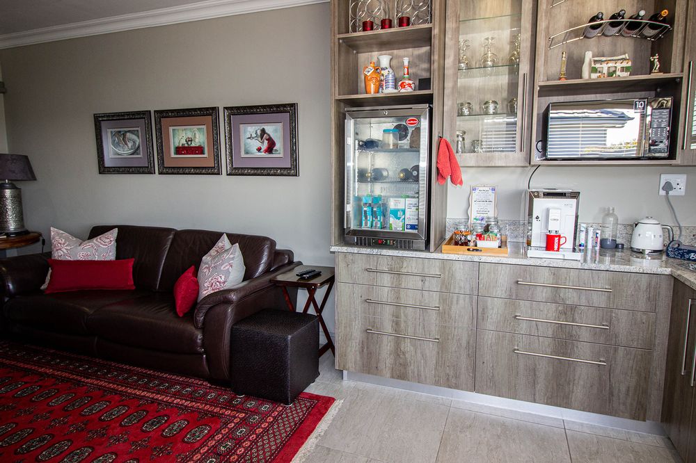 Drinks and snack bar in media room