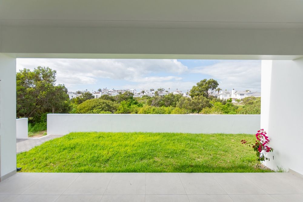 View from outdoor braai area onto golf course