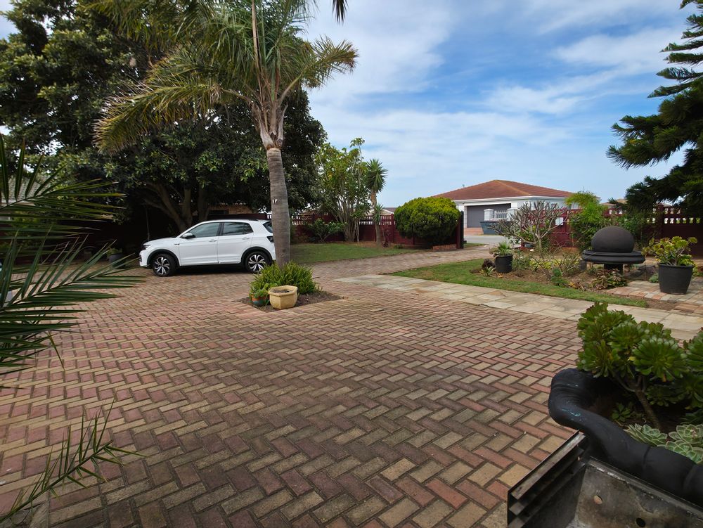 Large paved area in front