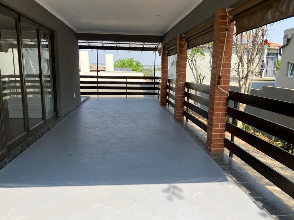 Expansive patio for entertainment