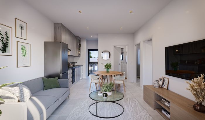 1-Bedroom Apartment For Sale in Peerless Park East with parking and communal areas.