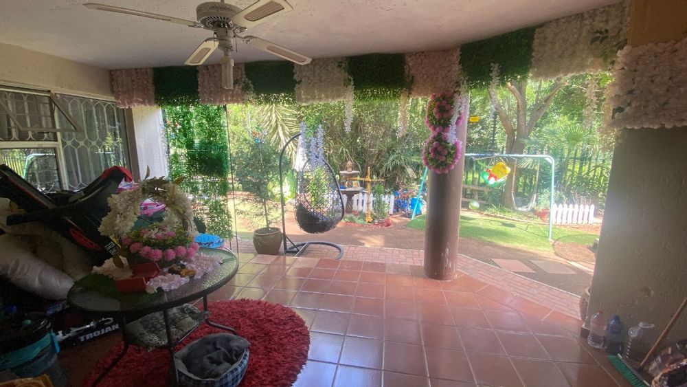 View to outside garden from sliding door